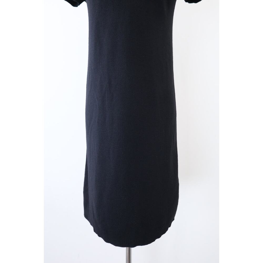 Red Valentino Size XS Lace Yoke Wool Knit Short Sleeve Black Bodycon - Picture 3 of 11